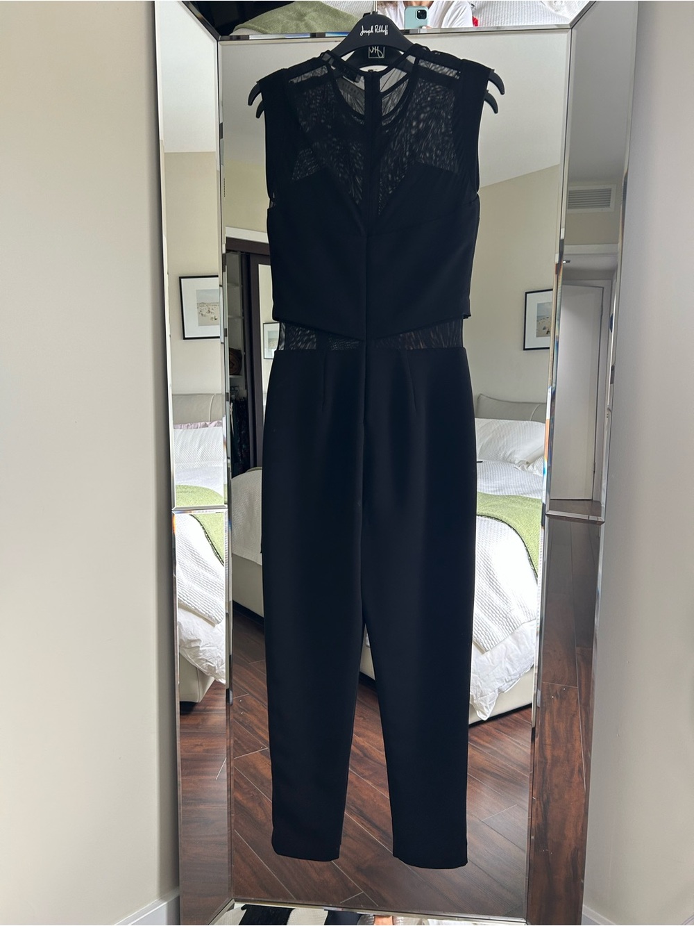 Sandro Black mesh -Detail Jumpsuit